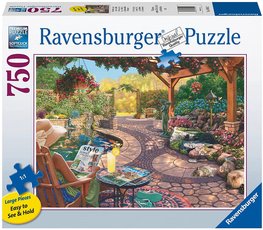 Cozy Backyard Bliss 750 Piece Jigsaw Puzzle by Ravensburger - 2