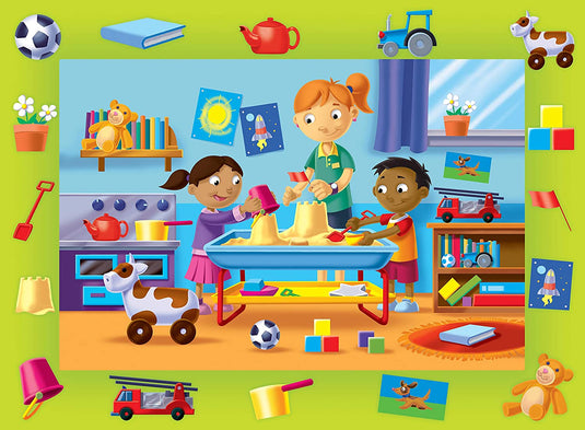 My First Puzzle  Fun Day at Playgroup 16 Piece Floor Jigsaw Puzzle by Ravensburger - 2