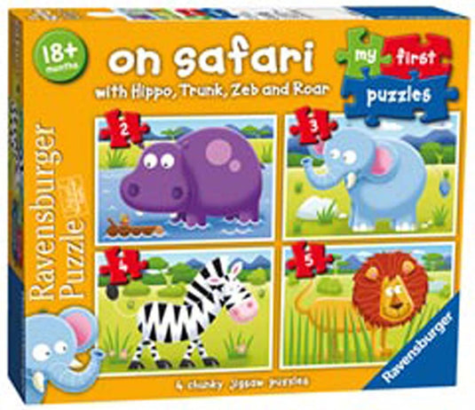 My First Puzzle  On Safari 2, 3, 4, 5 Piece Jigsaw Puzzles by Ravensburger - 1