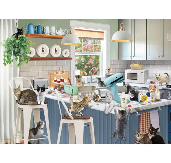 Sloppy Kitten Kitchen 300 Piece Jigsaw Puzzle by Eurographics