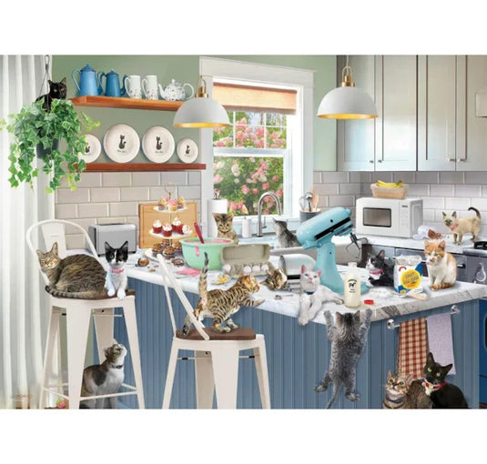 Sloppy Kitten Kitchen 300 Piece Jigsaw Puzzle by Eurographics - 2
