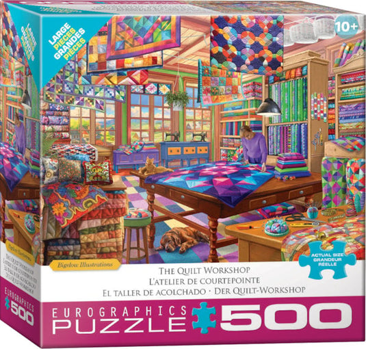 The Quilt Workshop 500 Piece Jigsaw Puzzle by Eurographics - 1