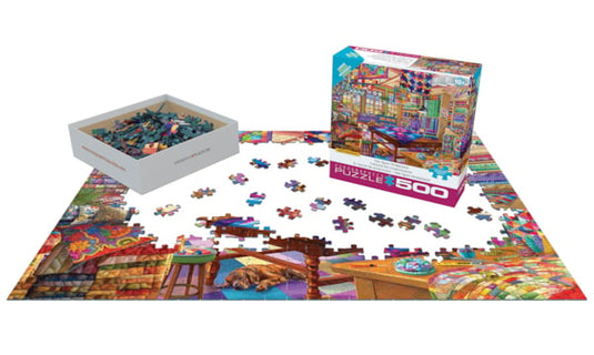 The Quilt Workshop 500 Piece Jigsaw Puzzle by Eurographics - 3