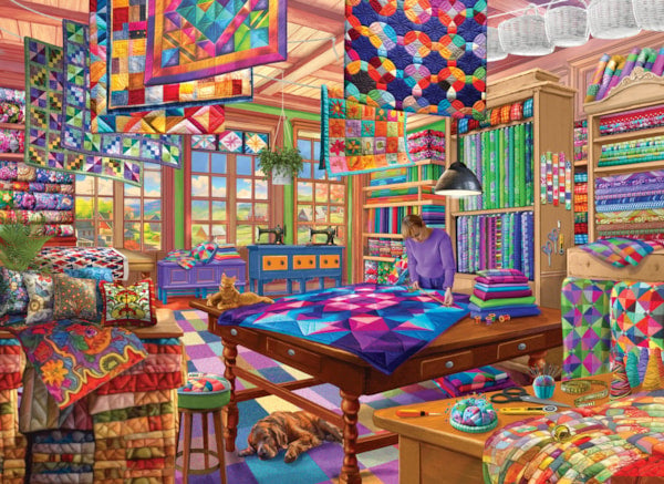 The Quilt Workshop 500 Piece Jigsaw Puzzle by Eurographics