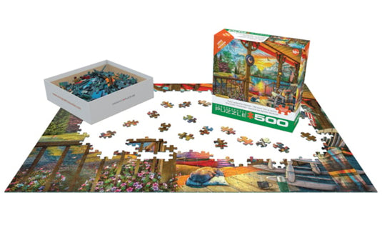 Early Morning Fishing 500 Piece Jigsaw Puzzle by Eurographics - 3