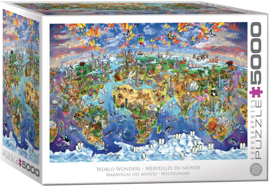 World Wonders 5000 Piece Jigsaw Puzzle by Eurographics - 1