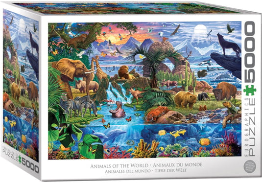 Animals of the World 5000 Piece Jigsaw Puzzle by Eurographics - 1