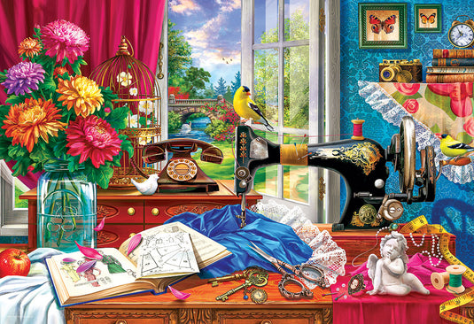 Sewing Machine 550 Piece Tin Jigsaw Puzzle by Eurographics