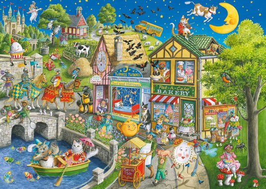 Mother Gooseville 1000 Piece Jigsaw Puzzle by Ravensburger - 2