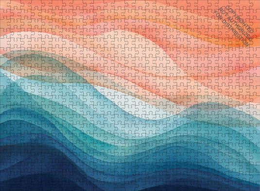 Waves Portable 500 Piece Jigsaw Puzzle - 2