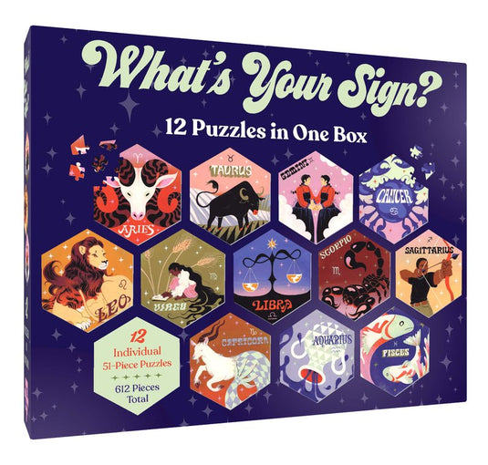 What's Your Sign? 12x 51 Piece Jigsaw Puzzle Set - 1