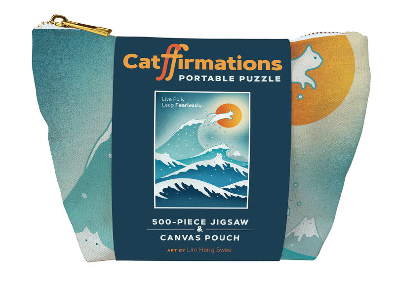 Catffirmations Portable 500 Piece Puzzle by Chronicle Books
