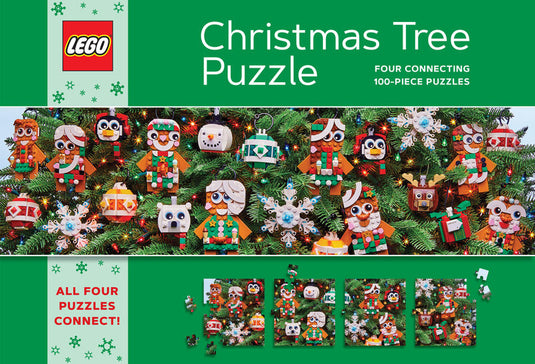 LEGO Christmas Tree 4x 100 Piece Jigsaw Puzzle Set - 1