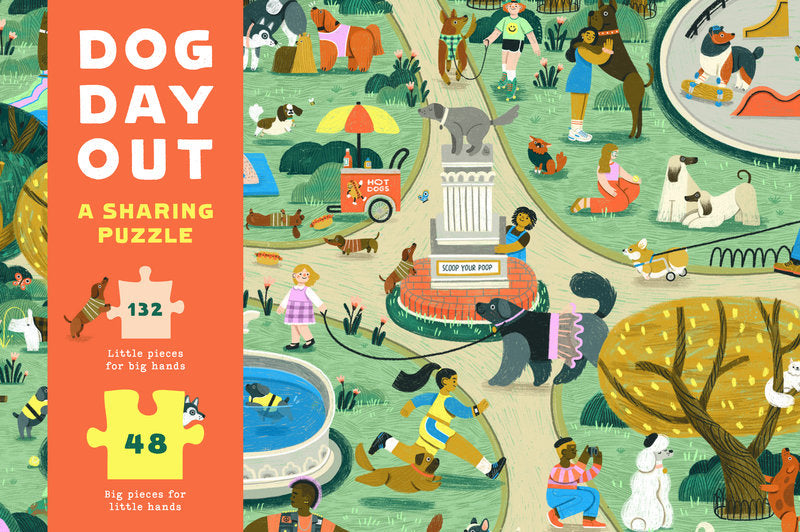 Dog Day Out Sharing 180 Piece Jigsaw Puzzle
