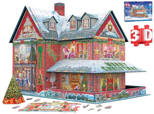 Christmas House (3D) 1100 Piece Jigsaw Puzzle by Eurographics
