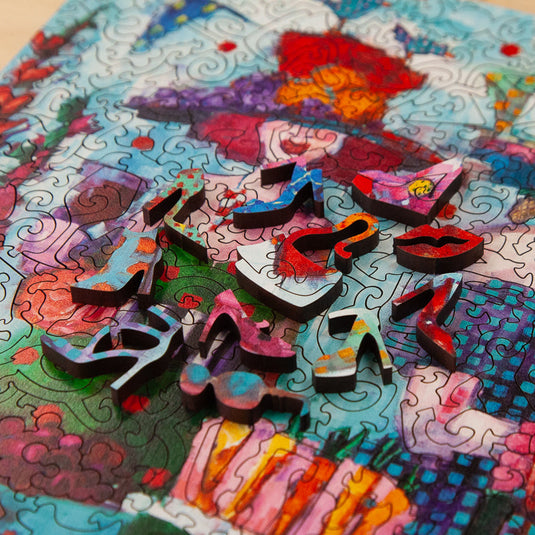 Not Easily Phased by Angela Morgan 562 Piece Wooden Jigsaw Puzzle by Stumpcraft