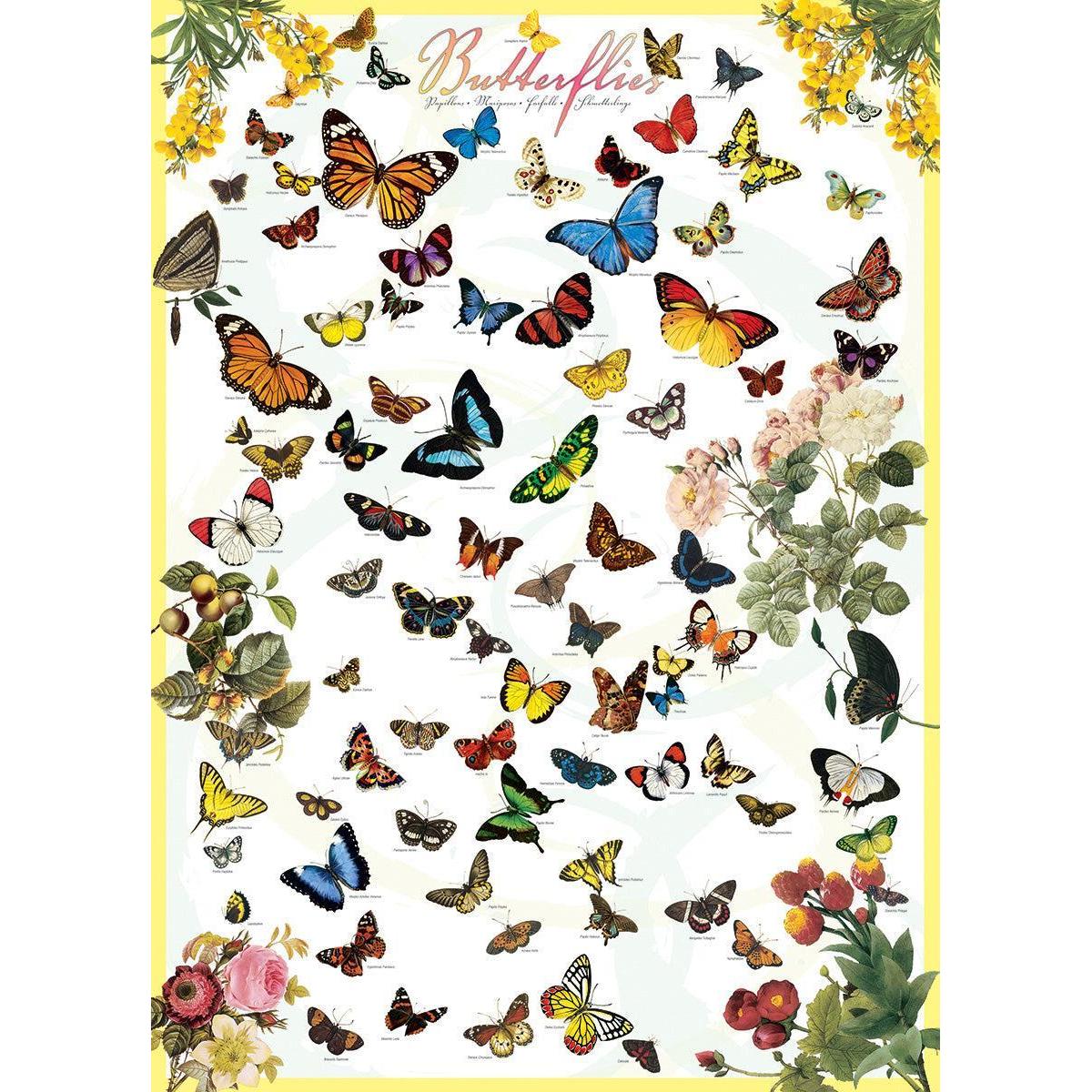 Butterflies 1000 Piece Jigsaw Puzzle by Eurographics