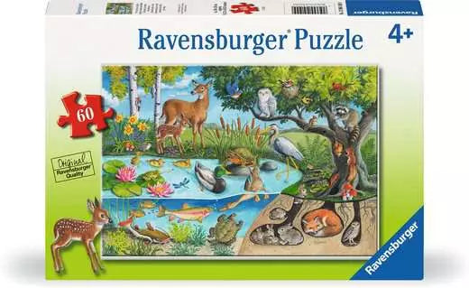 Animals Above and Below 60 Piece Jigsaw Puzzle by Ravensburger - 1
