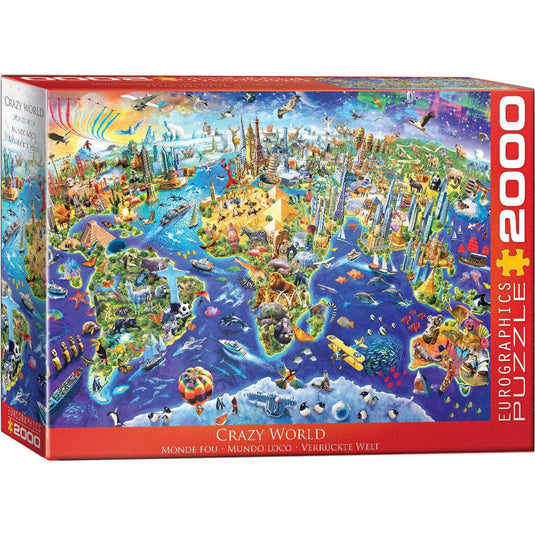 Crazy World by Adrian 2000 Piece Jigsaw Puzzle by Eurographics - 1