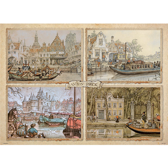 Canal Boats 1000 Piece Jigsaw Puzzle by Jumbo - 2