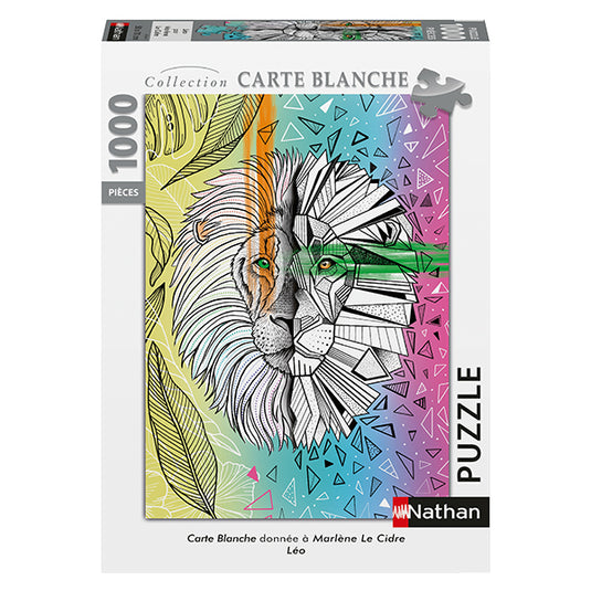 Colorful Lion 1000 Piece Jigsaw Puzzle by Nathan - 1