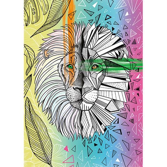 Colorful Lion 1000 Piece Jigsaw Puzzle by Nathan - 2