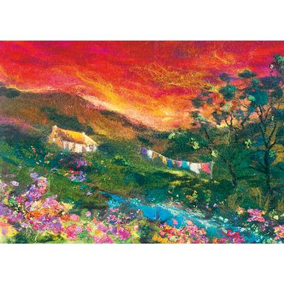 Felted Art: Washing Line 1000 Piece Jigsaw Puzzle by Heye - 2