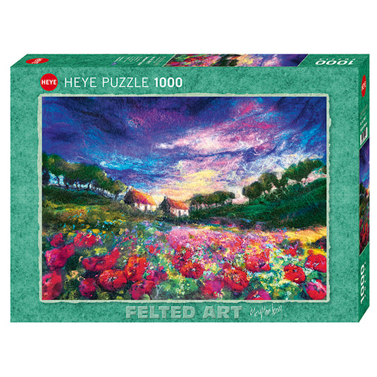 Felted Art: Sundown Poppies 1000 Piece Jigsaw Puzzle by Heye - 1