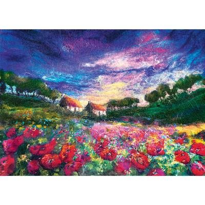 Felted Art: Sundown Poppies 1000 Piece Jigsaw Puzzle by Heye - 2