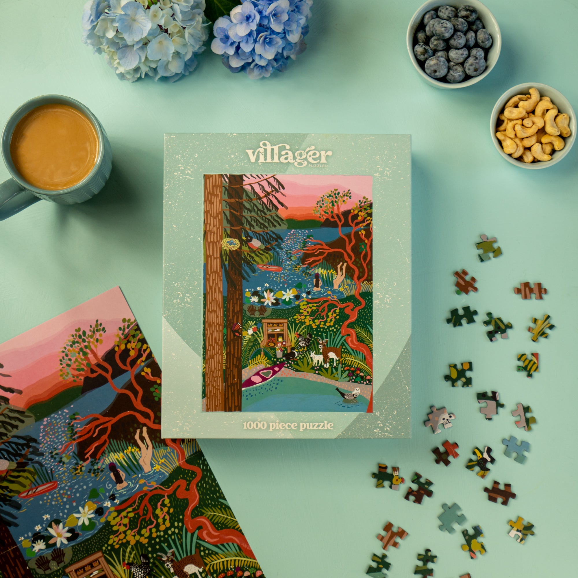 Salt Spring Island Swim 1000 Piece Jigsaw Puzzle by Villager Puzzles