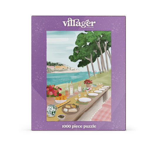 Picnic & Pinot 1000 Piece Jigsaw Puzzle by Villager Puzzles - 4