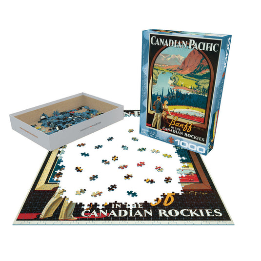 CP Banff in the Can. Rockies 1000 Piece Jigsaw Puzzle by Eurographics - 3