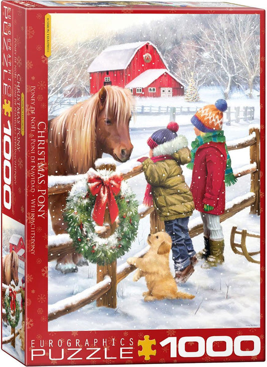 Christmas Pony 1000 Piece Jigsaw Puzzle by Eurographics - 1