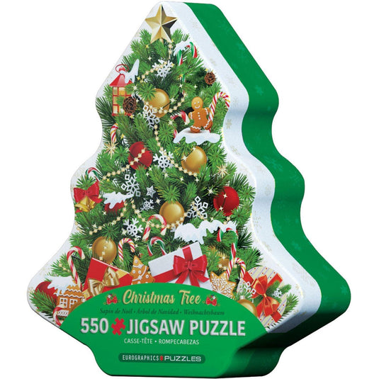 Christmas Tree Tin 550 Piece Jigsaw Puzzle by Eurographics - 1