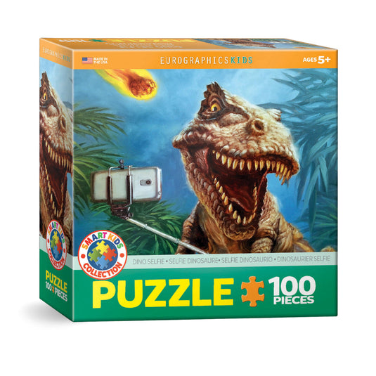 Dinosaur Selfie by Heffernan 100 Piece Jigsaw Puzzle by Eurographics - 1