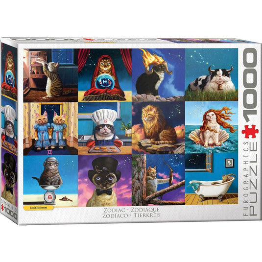Zodiac Cats 1000 Piece Jigsaw Puzzle by Eurographics - 1