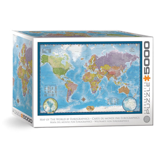 Map of the World by EG 5000 Piece Jigsaw Puzzle by Eurographics - 1