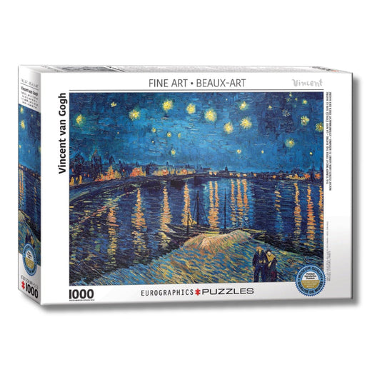Starry Night Over Rhone by VVG 1000 Piece Jigsaw Puzzle by Eurographics - 1