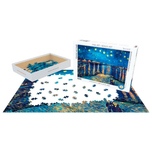 Starry Night Over Rhone by VVG 1000 Piece Jigsaw Puzzle by Eurographics - 3