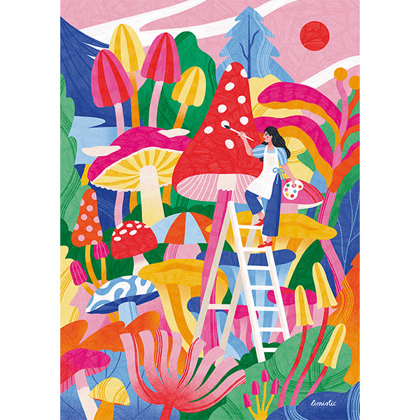 Mycology Whimsy 500 Piece Jigsaw Puzzle by Holiyay