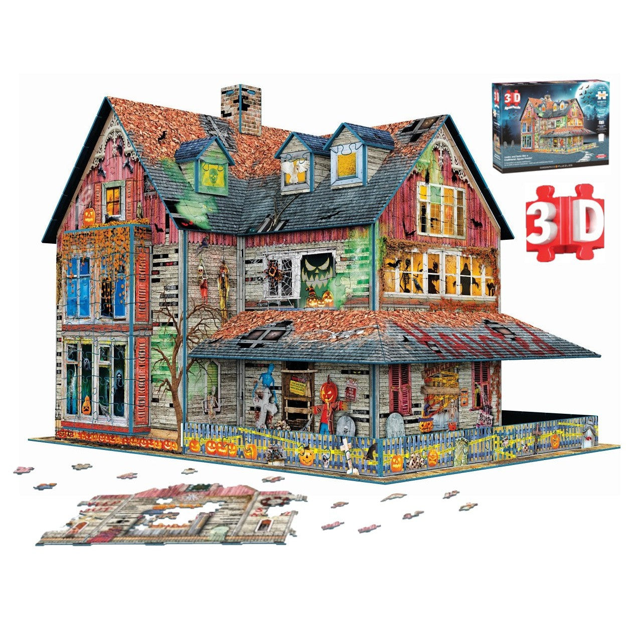Haunted House 1100 Piece 3D Jigsaw Puzzle by Eurographics