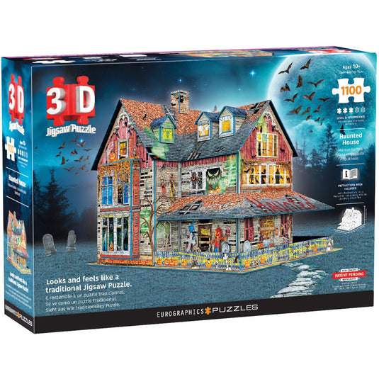 Haunted House 1100 Piece 3D Jigsaw Puzzle by Eurographics - 1