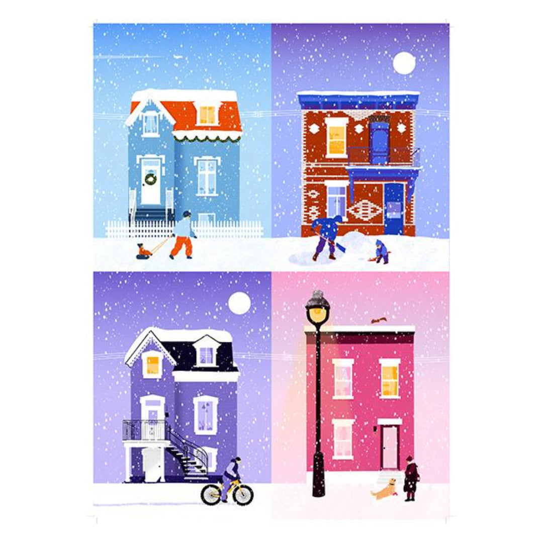 Snowy in Montréal 1000 Piece Jigsaw Puzzle by Holiyay