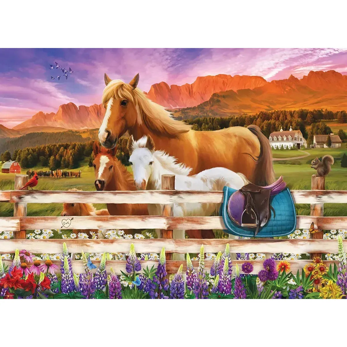 Horse and Foal by Olena 1000 Piece Jigsaw Puzzle by Eurographics