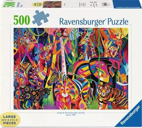 Jeweled Jungle 500 Piece Jigsaw Puzzle by Ravensburger