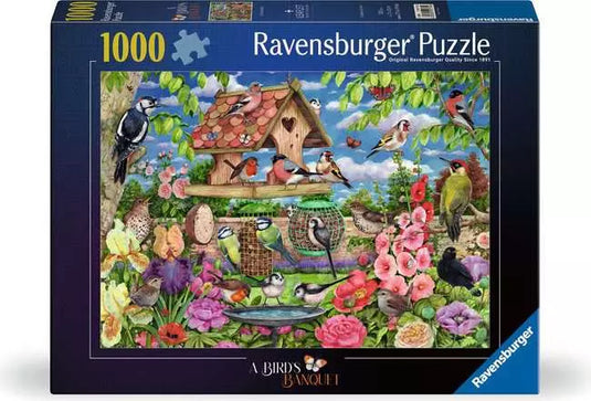 The Bird Table 1000 Piece Jigsaw Puzzle by Ravensburger