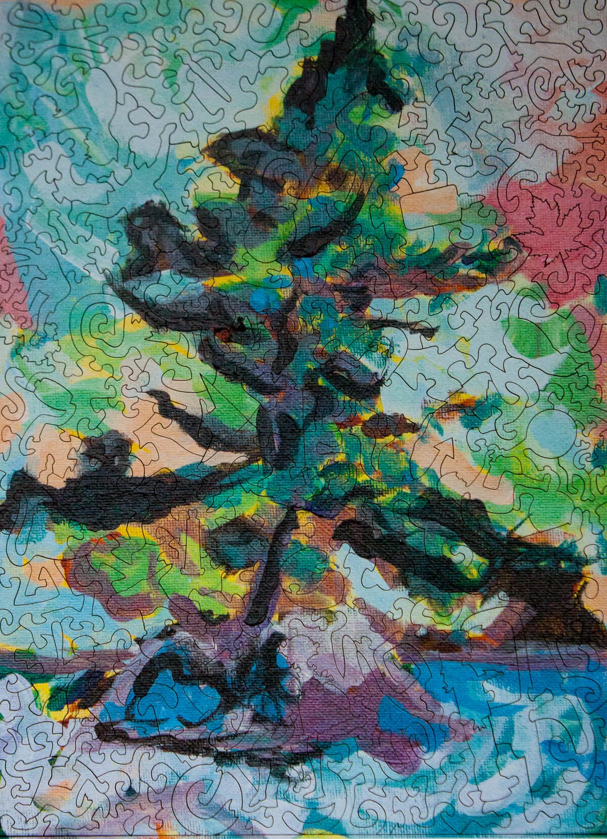 Treerific by Lukas Robillard 232 Piece Wooden Jigsaw Puzzle by Stumpcraft