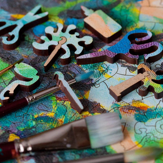 Treerific by Lukas Robillard 232 Piece Wooden Jigsaw Puzzle by Stumpcraft