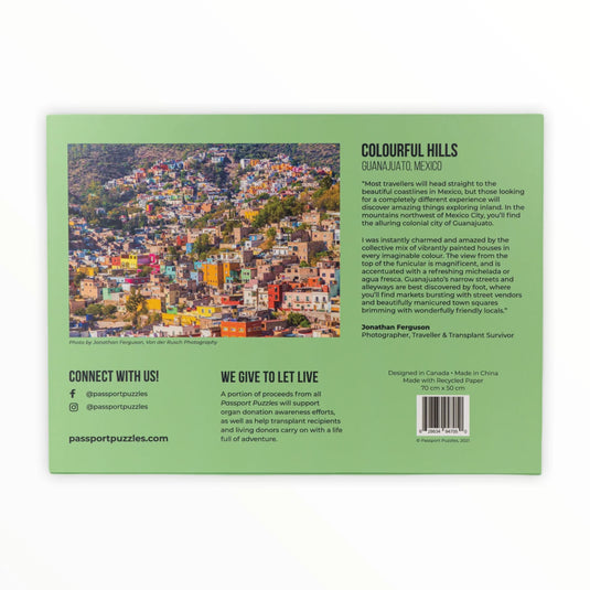 Colourful Hills 1000 Piece Jigsaw Puzzle by Passport Puzzles