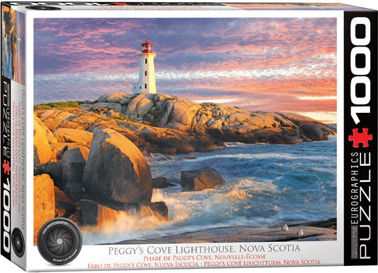 Peggy√ïs Cove Lighthouse. Nova Scotia 1000 Piece Jigsaw Puzzle by Eurographics - 1